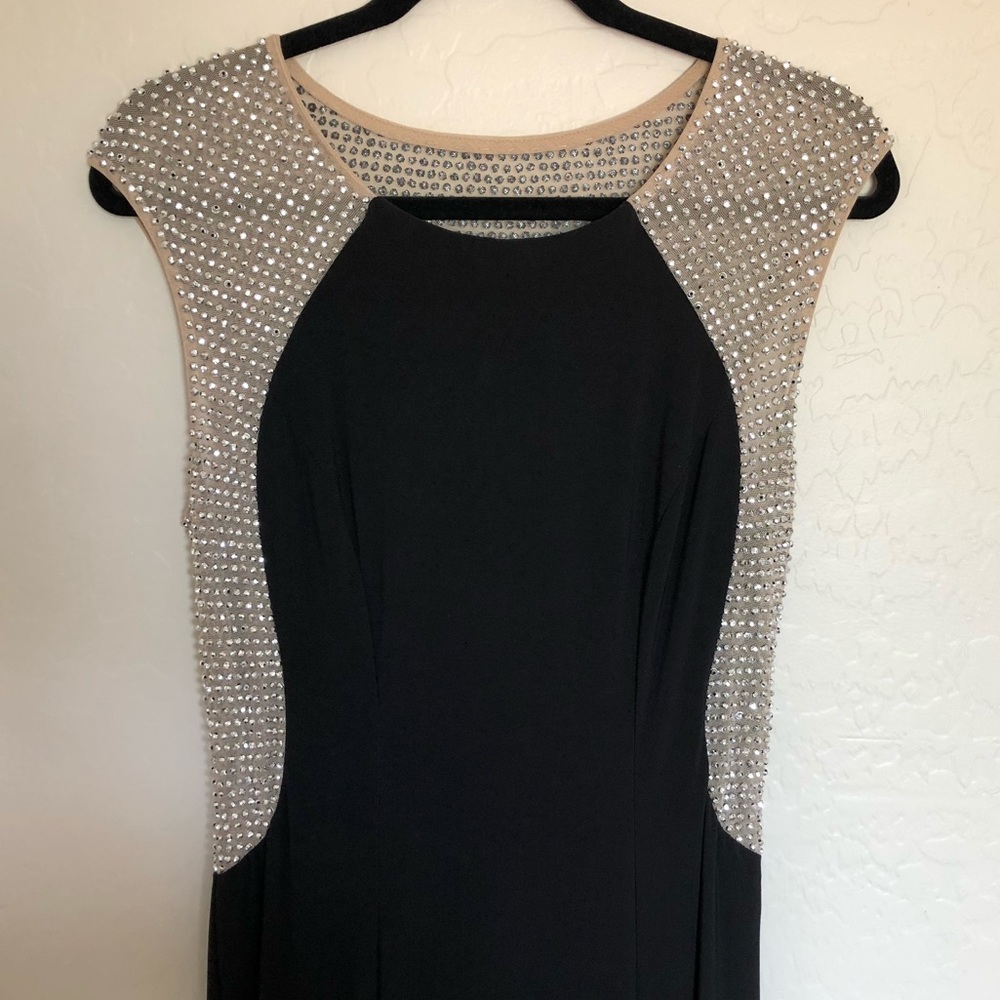 XSCAPE By Joanna Chen Black Illusion Dress